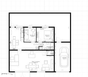 Living with Garage and seaview